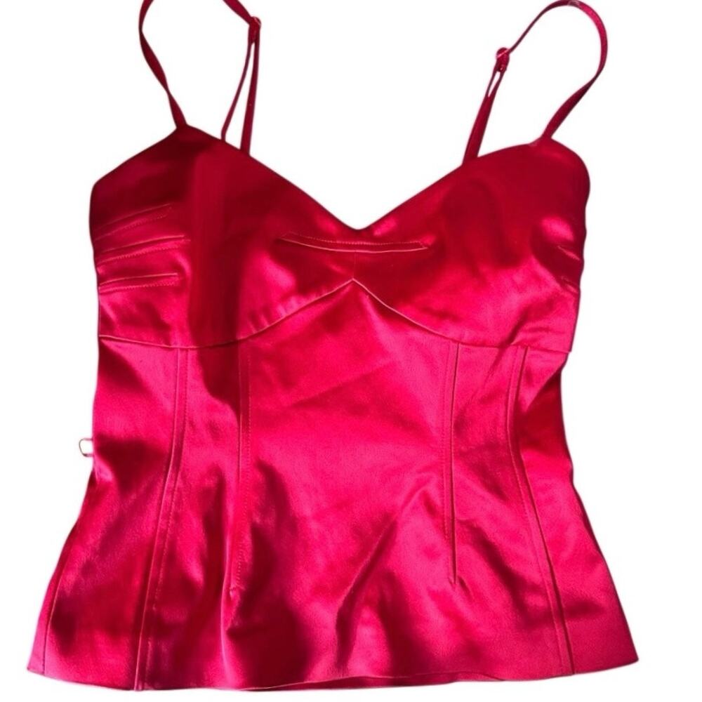 Vintage Coast Corset ROSELLA DUCHESSE Size 10 Rose Red Sweetheart Neckline SATIN
